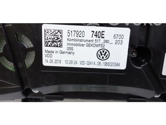 Панель приборов 517920740E, 517920740E   Volkswagen Golf Sportsvan       
