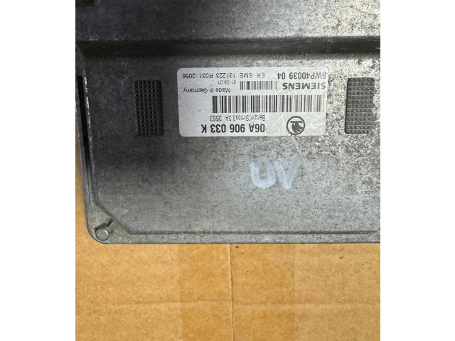 Блок управления двигателя 06A906033K, 5WP4003904 Skoda Octavia Mk1 (1U)