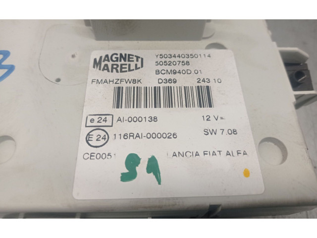 Pojistková skříňka Řídící jednotka BSM 503440350114, 50520758   Alfa Romeo Giulietta 2010