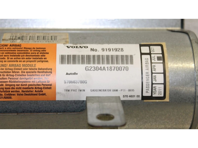 Подушка безопасности пассажира 9191928, 9191928   Volvo V70