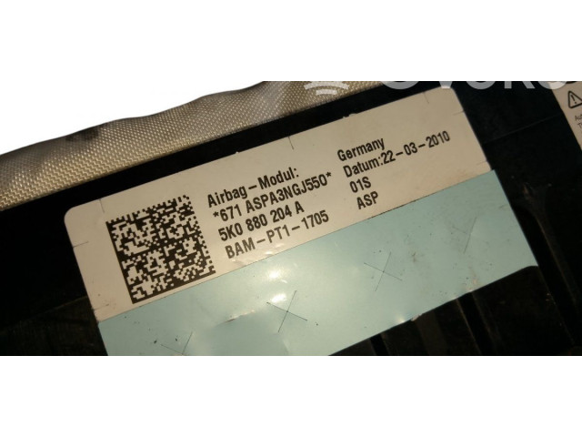 Надувная подушка для пассажира 5K0880204A, 610500300B Volkswagen Tiguan 2010