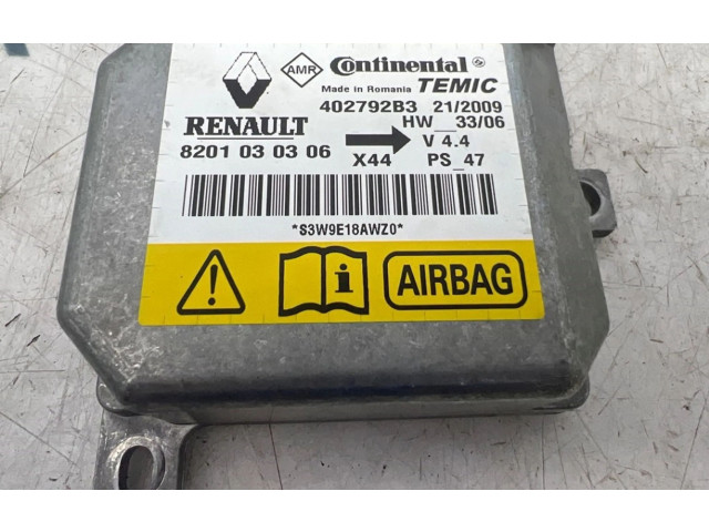 Блок подушек безопасности 8201030306, 8201030306   Renault Twingo II