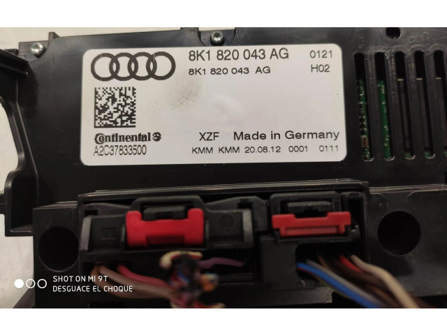 Блок управления климат-контролем 8K1820043AG Audi A5 8T 8F