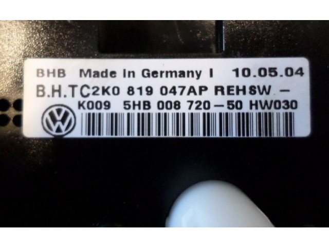 Блок управления климат-контролем 2K0819047AP, 2K0819047AP Volkswagen Caddy