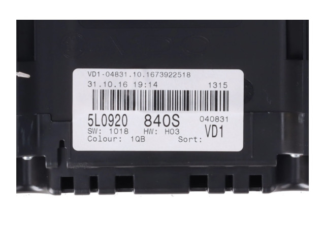 Панель приборов 5L0920840S Skoda Yeti (5L)