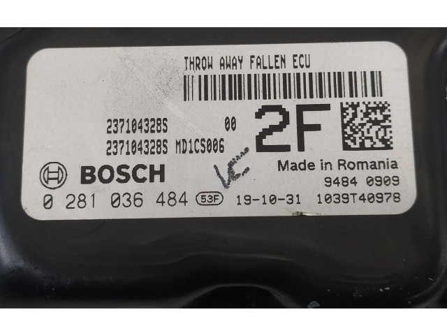 Блок управления двигателя 237104328S, 0281036484 Dacia Logan Pick-Up