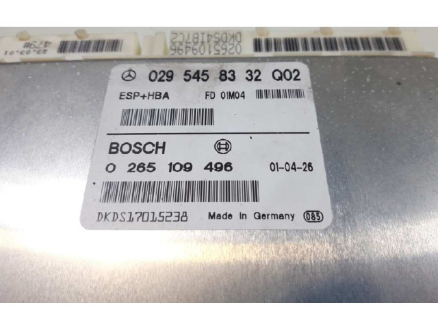 Блок управления АБС 0295458332, 0265109496   Mercedes-Benz A W168