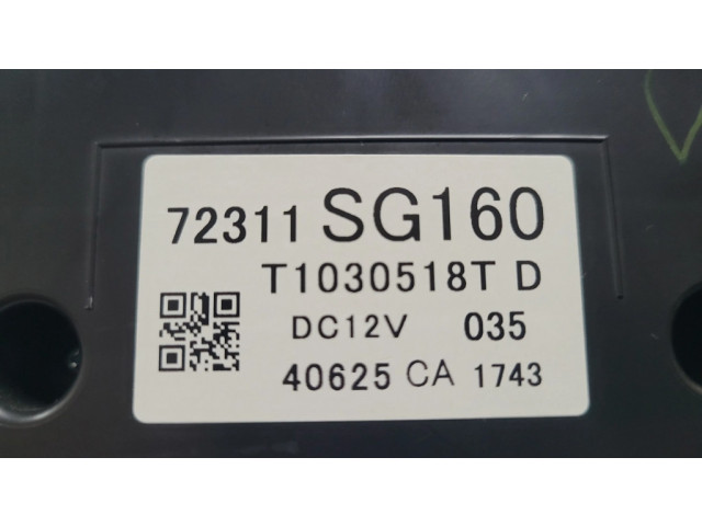 Блок управления климат-контролем 72311SG160 Subaru Forester SJ