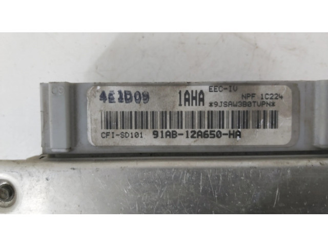 Блок управления двигателем Блок управления 91AB12A650HA   Ford Escort