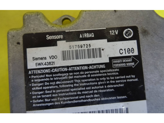 Боковая подушка безопасности 51759725, 5WK43621 Fiat Multipla