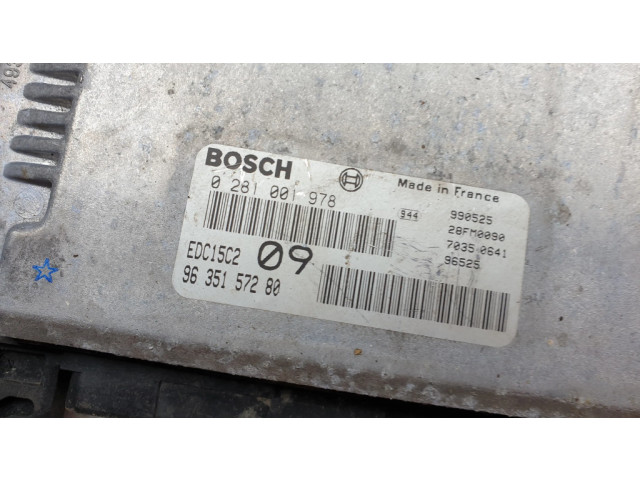 Řídící jednotka 9635157280, 0281001978 Peugeot 406 2002