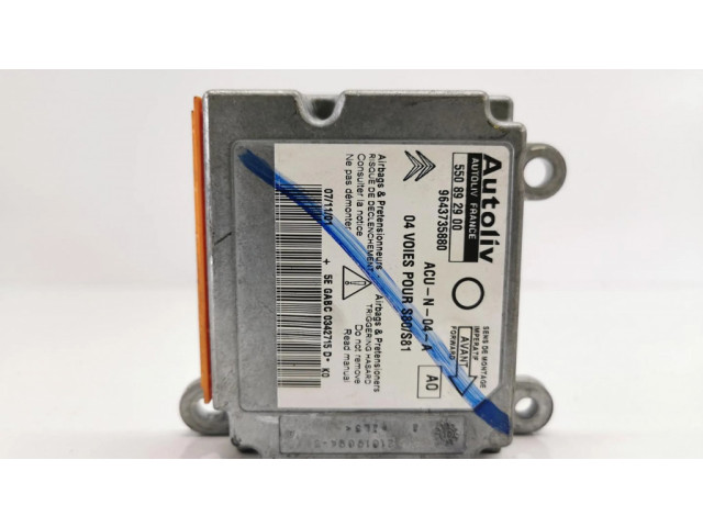 Блок подушек безопасности 9643735880, 550892900 Citroen Saxo