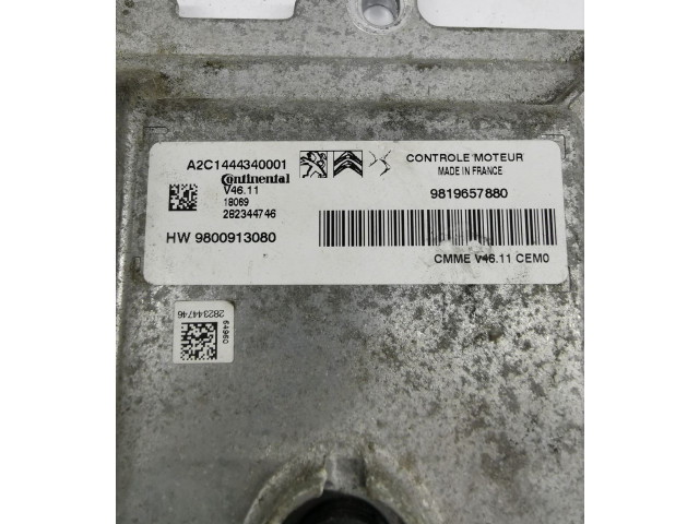 Блок управления двигателя 9800913080, 9819657880   Citroen C4 Cactus