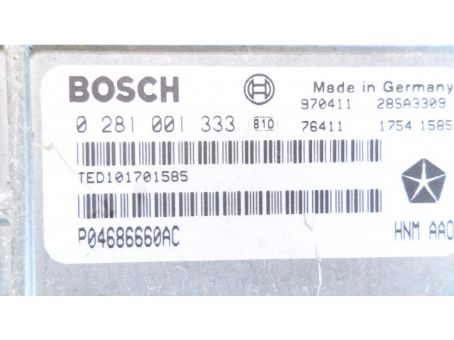 Řídící jednotka 0281001333, P04686660AC Chrysler Voyager 1997