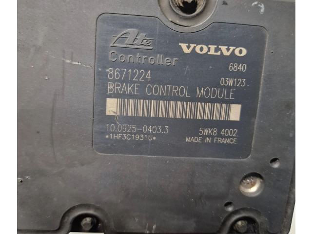 Блок АБС 8671224, 10092504033 Volvo V70 2000 - 2004 года