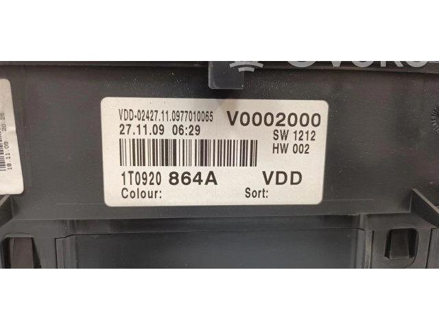 Přístrojová deska  Volkswagen Caddy 2010 1T0920864A  