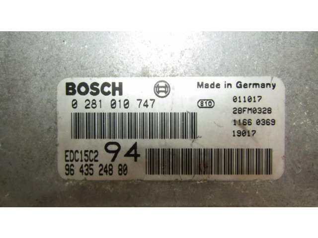 Řídící jednotka 9643524880 Peugeot 307 2001