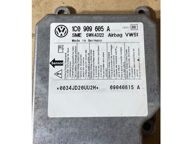 Блок подушек безопасности 1C0909605A, 0034JD20UU2H Volkswagen Transporter - Caravelle T5