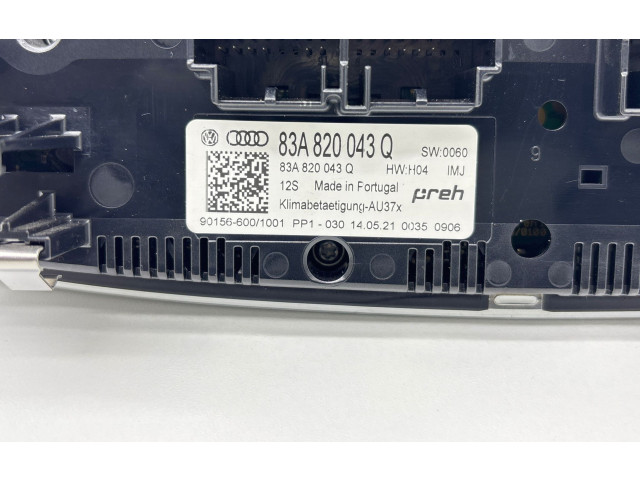 Блок управления климат-контролем 83A820043Q Audi Q3 F3