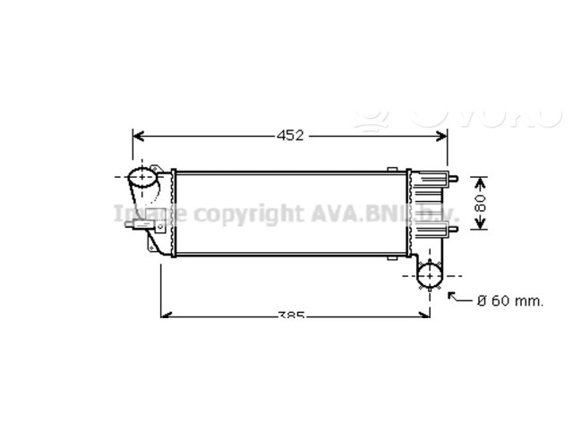 Интеркулер  384J8   Peugeot 607 