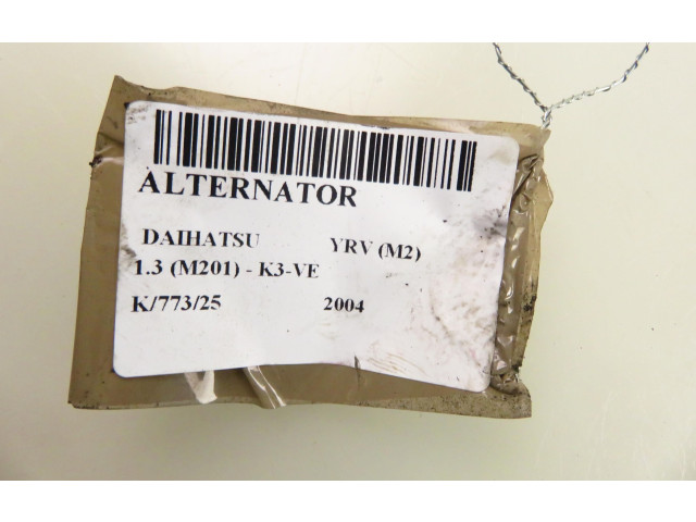Генератор 1022115450, 2706097401 Daihatsu YRV