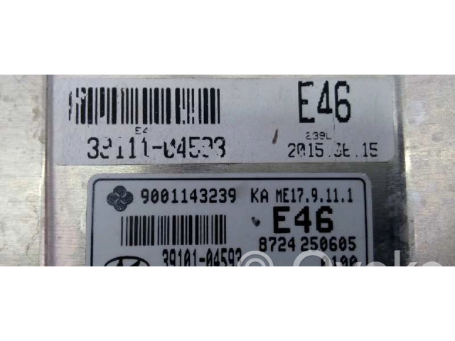 Блок управления двигателя 3910104593, 9001143239 Hyundai i10