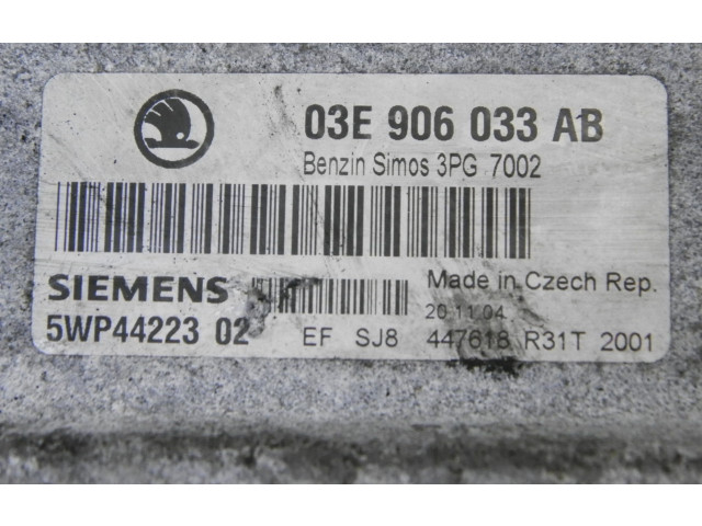 Комплект блоков управления 03E906033AB, 03E906033AB Skoda Fabia Mk1 (6Y)