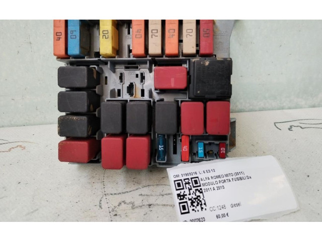 Pojistková skříňka 51905216, 51905216 Alfa Romeo Mito 2011