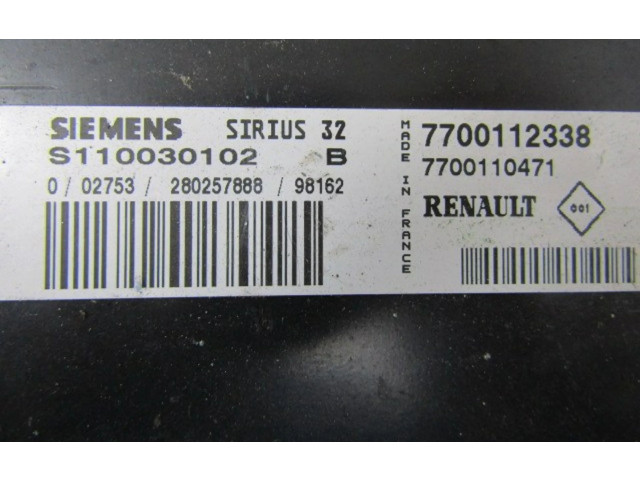 Блок управления двигателя 7700112338, 7700112338   Renault Twingo I