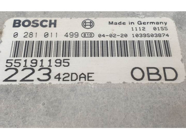 Блок управления двигателя 22342DAE, 0281011499   Fiat Doblo