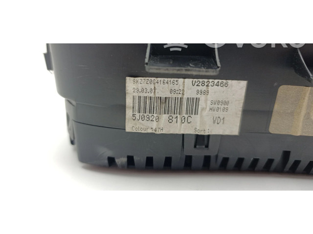 Панель приборов 5J0920810C Skoda Fabia Mk2 (5J)