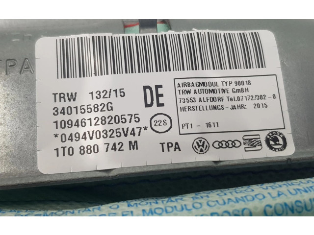 Боковая подушка безопасности 1T0880742M, 1T0880742M   Volkswagen Touran II