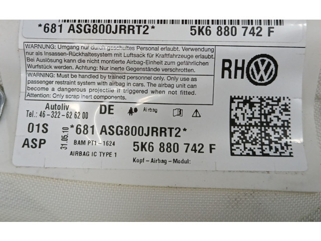 Подушка безопасности двери 5K6880742F Volkswagen Golf SportWagen