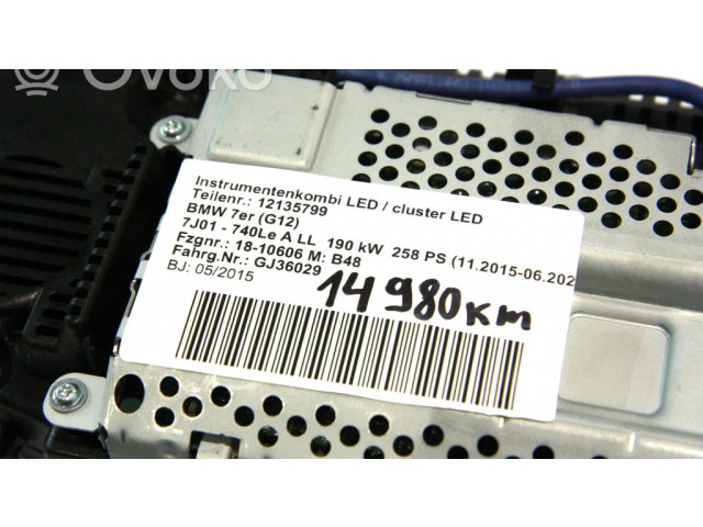 Přístrojová deska BMW 7 G11 G12 2017 009179, 62106827755