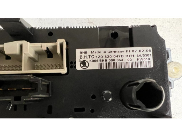 Блок управления климат-контролем 1Z0820047D, 1Z0820047K Skoda Octavia Mk2 (1Z)