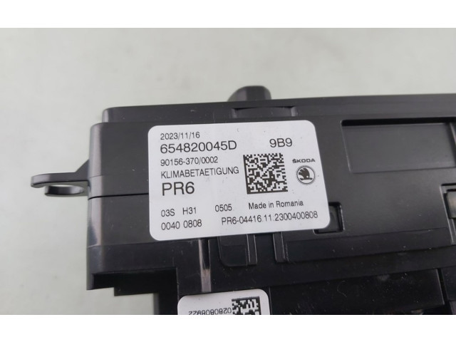 Блок управления климат-контролем 654820045D, 654820045D9B9 Skoda Scala