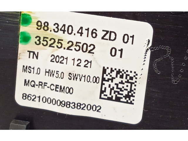 Блок управления климат-контролем 98340416ZD   Peugeot Partner III