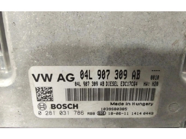 Поршень Блок управления двигателем ECU 04L907309AB Audi Q3 8U