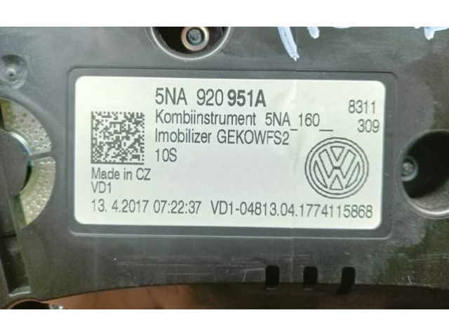 Přístrojová deska Volkswagen Tiguan 2017 5NA920951A, 5NA160