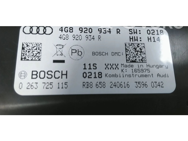 Přístrojová deska Audi A6 S6 C7 4G 2017 4G8920934R