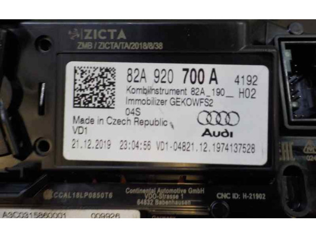 Панель приборов 82A920700A, 82A920700A Audi A1