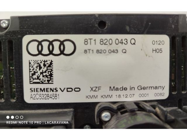 Блок управления климат-контролем 8T1820043Q Audi A5 8T 8F