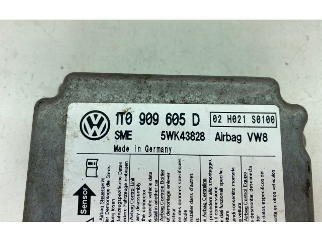 Блок подушек безопасности 1T0909605D, 5WK43828 Volkswagen Touran I