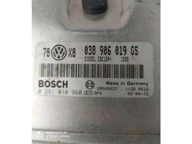 Řídící jednotka 038906019GS, 28SA5627 Volkswagen PASSAT B5 1999
