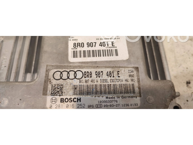 Блок управления двигателя 8R0907401E, 0281016252   Audi Q5 SQ5