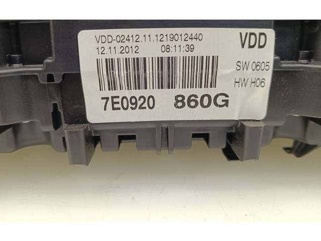 Přístrojová deska Volkswagen Transporter - Caravelle T5 2013 7E0920860G, 111219012440