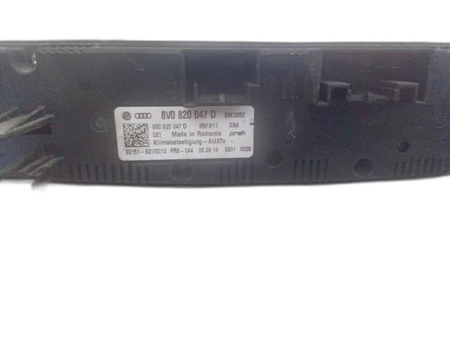 Блок управления климат-контролем 8VD820047D, 8VD820047D Audi A3 S3 8V
