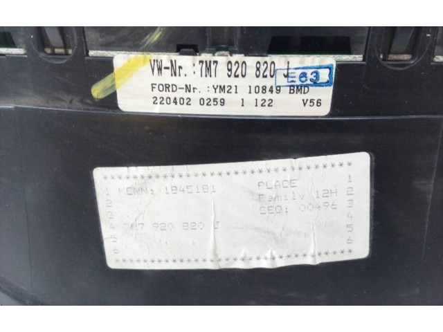 Панель приборов 7M7920820J   Seat Alhambra (Mk1)       