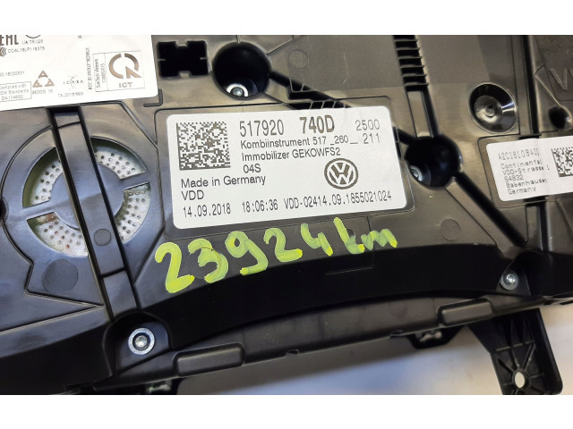 Панель приборов 517920740D, 23924KM Volkswagen Golf Sportsvan