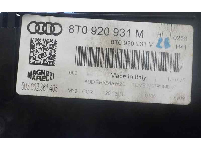Спидометр (приборный щиток) 8T0920931M, 8T0920931M Audi A5 Sportback 8TA 2011